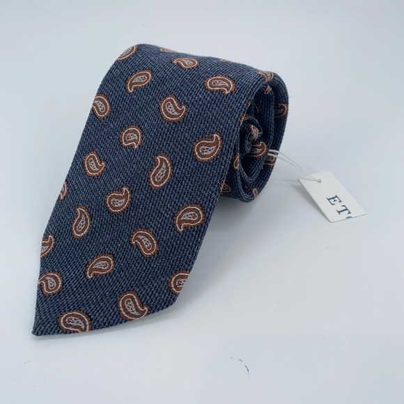 Eton Tie Mens One Size Colorful Paisley Silk Classic‎ Fit Necktie Italy Made